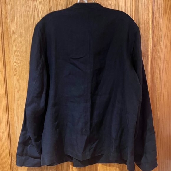 Eileen Fischer Button‎ Front Mandarin Collar Linen Jacket Shirt Shacket Size XL - Picture 8 of 11